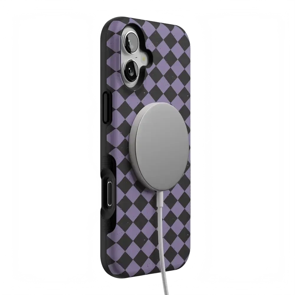 Midnight Hex | Purple Checkered Case Phone Case get.casely