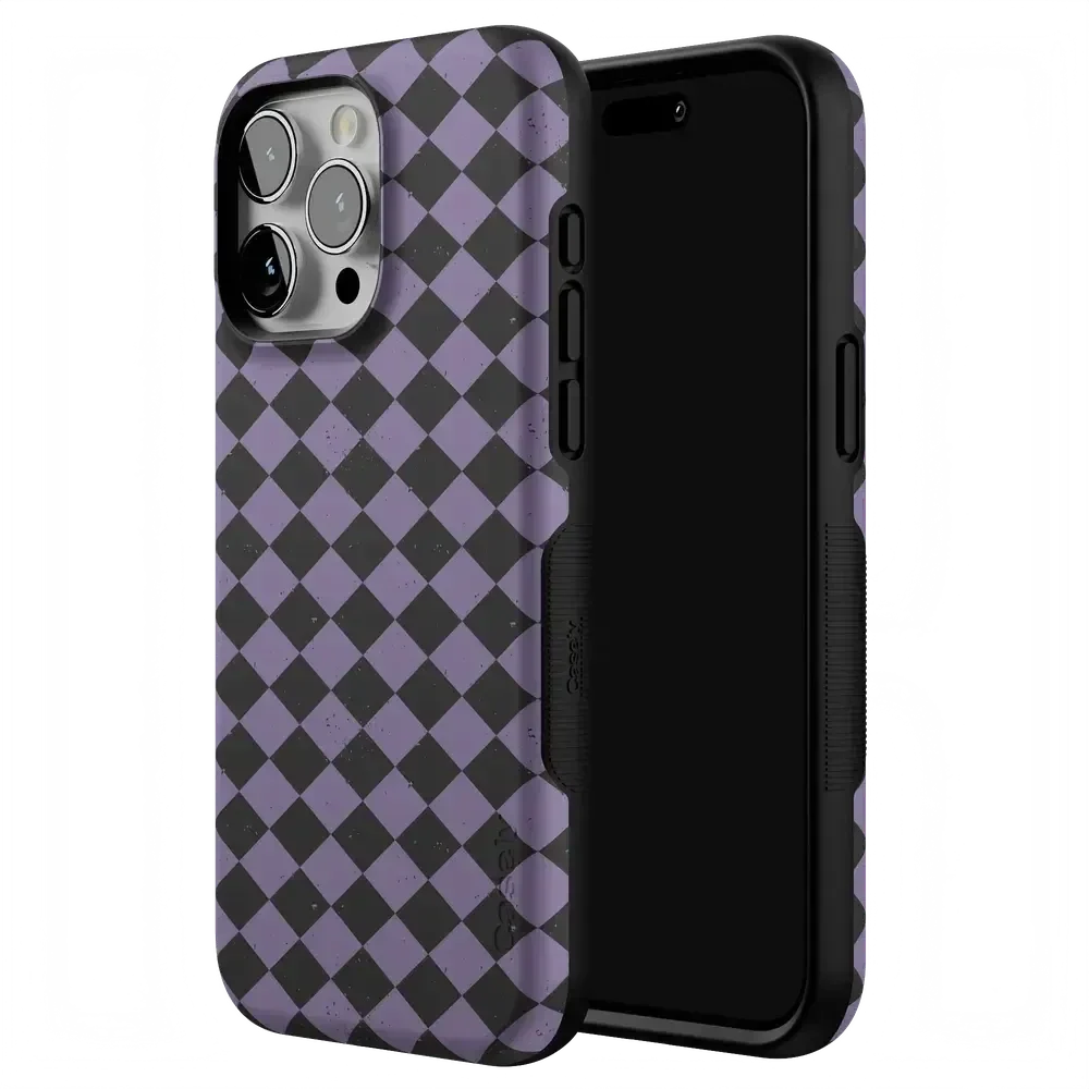 Midnight Hex | Purple Checkered Case Phone Case get.casely