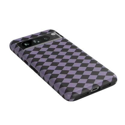 Midnight Hex | Purple Checkered Case Phone Case get.casely