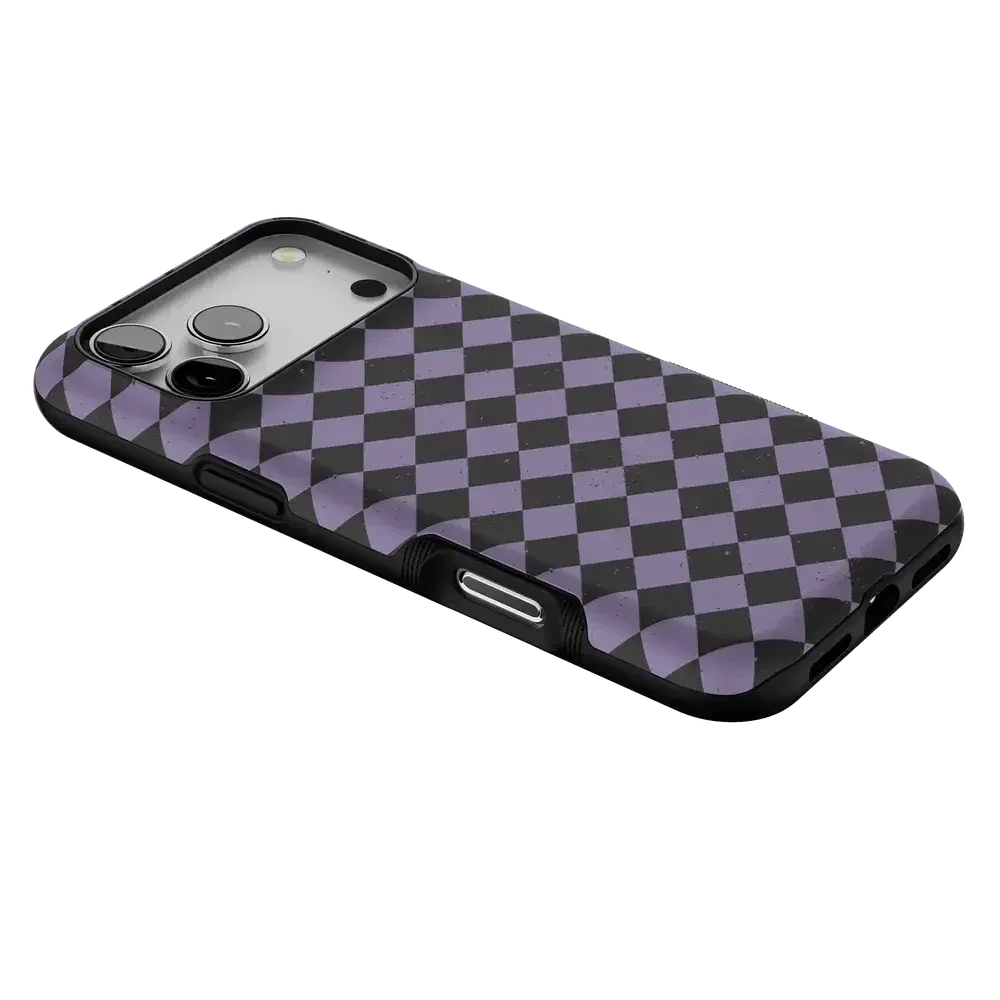 Midnight Hex | Purple Checkered Case Phone Case get.casely