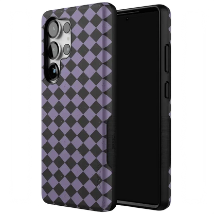 Midnight Hex | Purple Checkered Case Phone Case get.casely