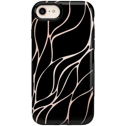 Midnight Ride | Black and Gold Metallic Waves Case iPhone Case get.casely Bold iPhone 6/7/8