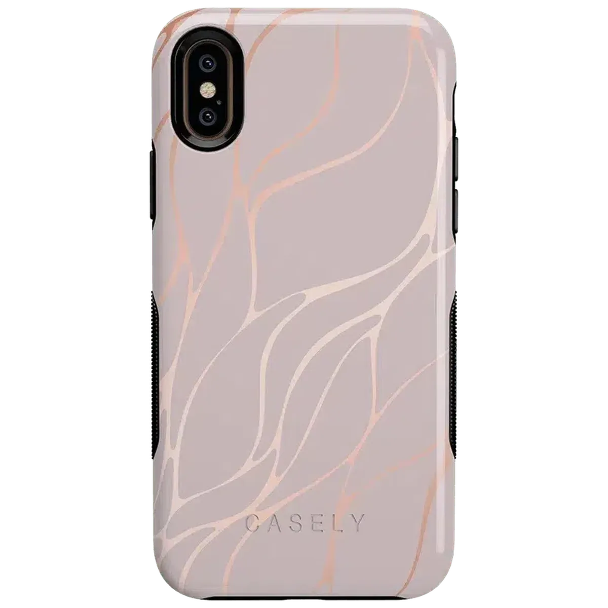 Midnight Ride | Pink and Gold Metallic Waves Case iPhone Case get.casely