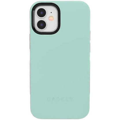 Mint Green on Pink | Ultra-Protective Bold Case iPhone Case get.casely Bold iPhone 12