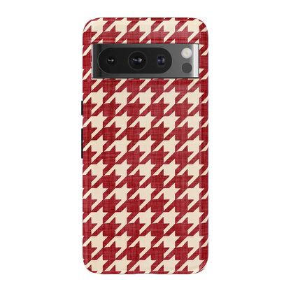 Scarlet Stitch | Red Houndstooth Case