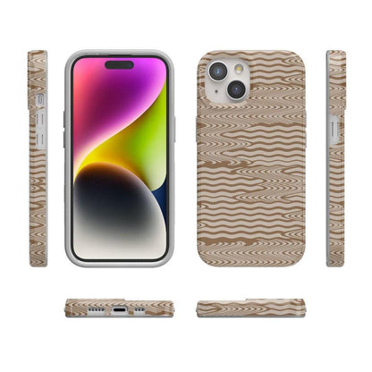 Mocha Ripple | Brown Waves Case iPhone Case get.casely