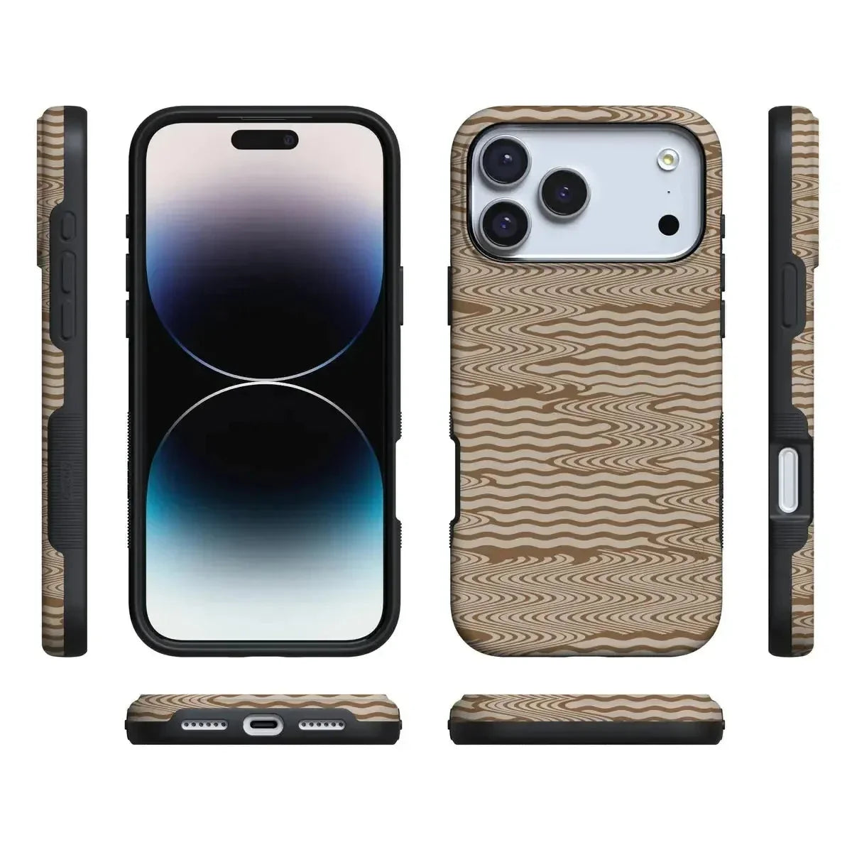 Mocha Ripple | Brown Waves Case iPhone Case get.casely