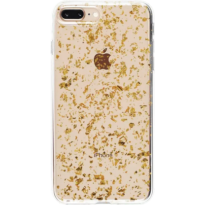 Morning Sparkle | Rose and Gold Flaked Clear Case iPhone Case get.casely Classic iPhone 6/7/8 Plus