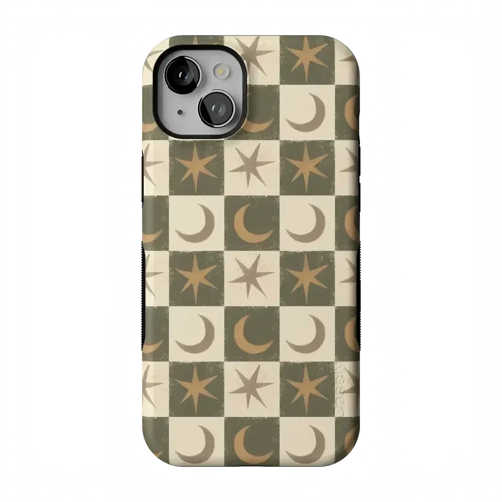 Mystic Moonstar | Green Celestial Case Phone Case get.casely Bold Flex + MagSafe® iPhone 15 Plus