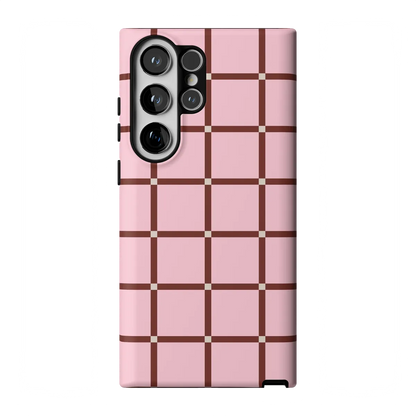 Uptown Gridlock | Pink Checkerboard Case