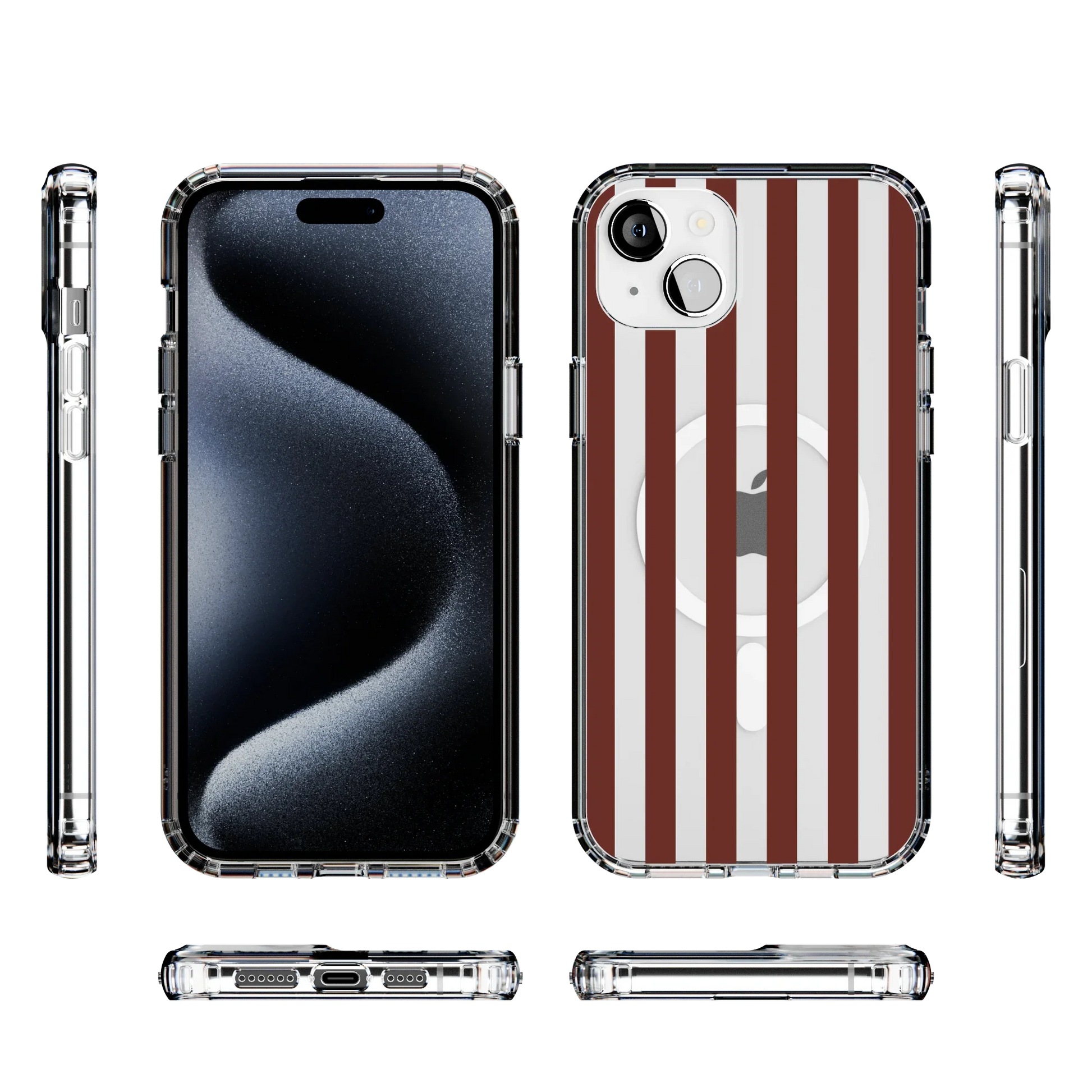 Sunday in Brooklyn | Burgundy Stripes Case