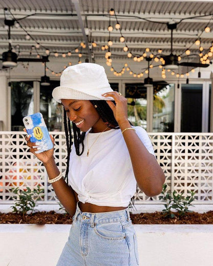 On Cloud Nine | Glitch Smiley Face Case iPhone Case get.casely