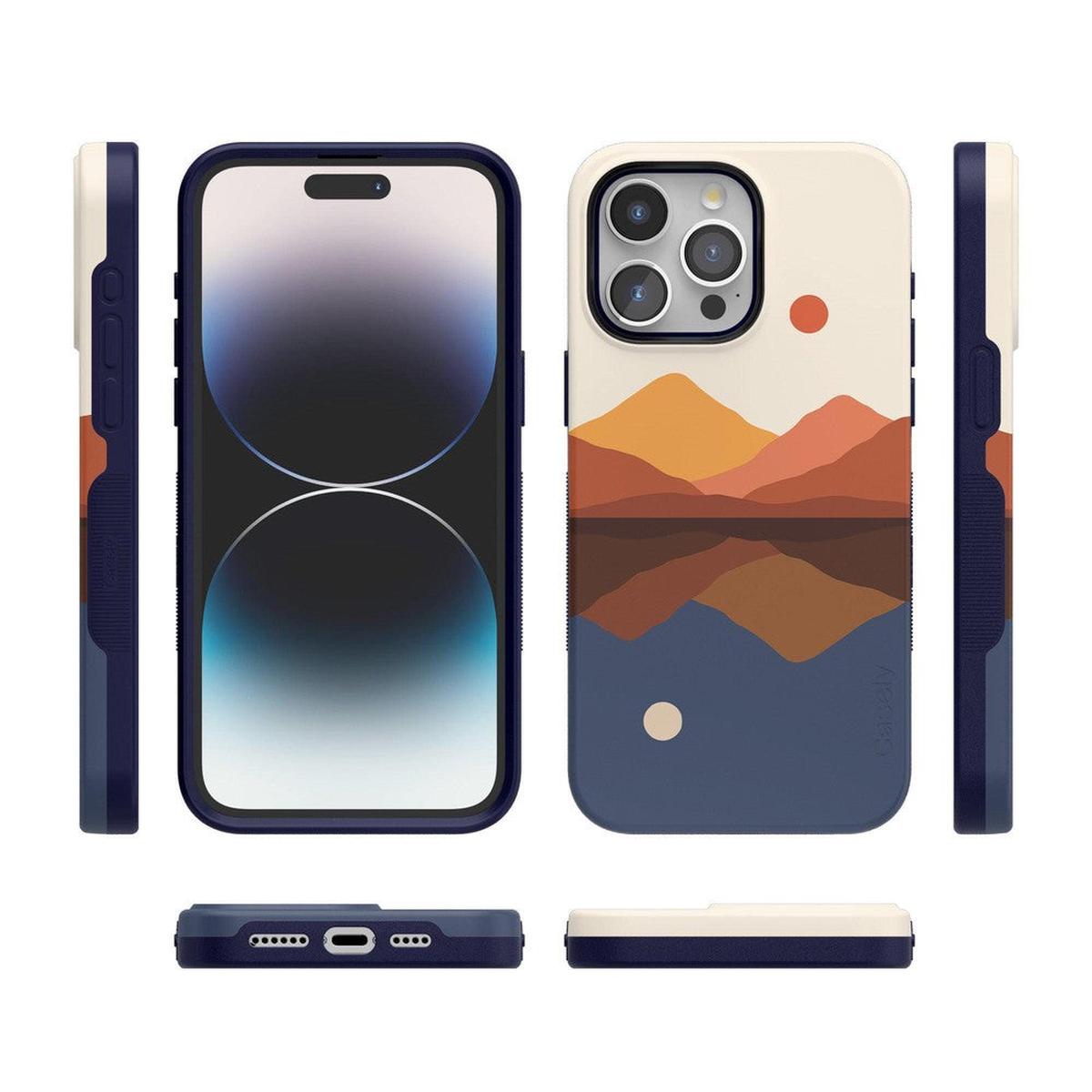 Opposites Attract | Day & Night Colorblock Mountains Case iPhone Case get.casely