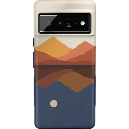 Opposites Attract | Day & Night Colorblock Mountains Google Pixel Case Google Pixel Case get.casely Bold Google Pixel 6