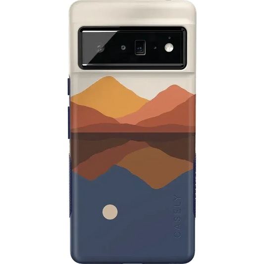 Opposites Attract | Day & Night Colorblock Mountains Google Pixel Case Google Pixel Case get.casely Bold Google Pixel 6
