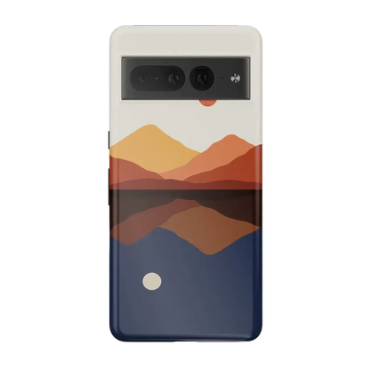 Opposites Attract | Day & Night Colorblock Mountains Google Pixel Case Google Pixel Case Casetry Essential Google Pixel 7 Pro