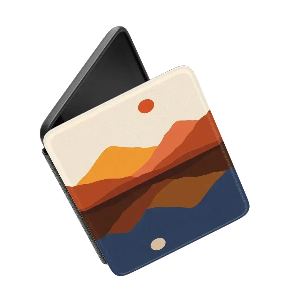 Opposites Attract | Day & Night Colorblock Mountains Kindle Case Kindle Case get.casely