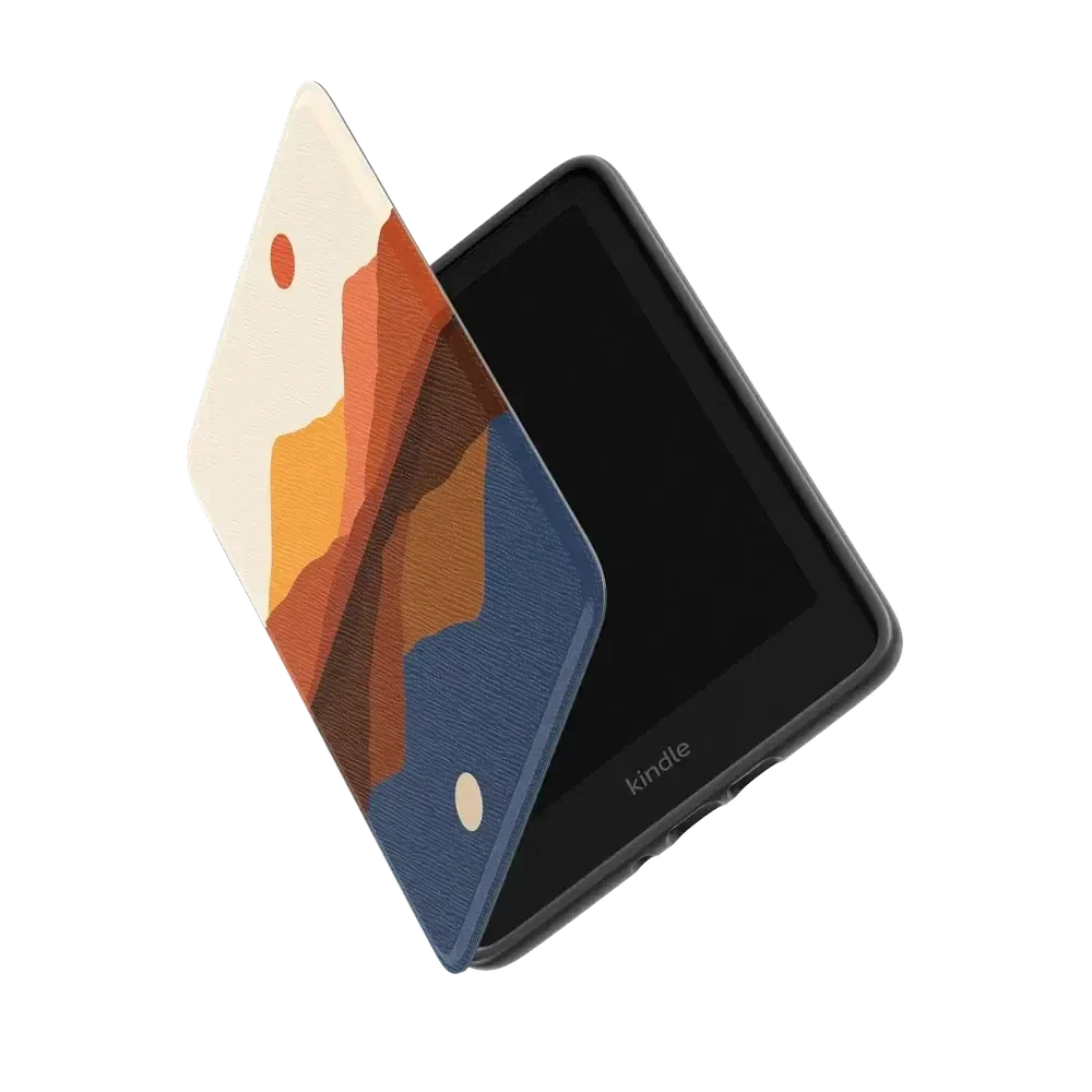 Opposites Attract | Day & Night Colorblock Mountains Kindle Case Kindle Case get.casely