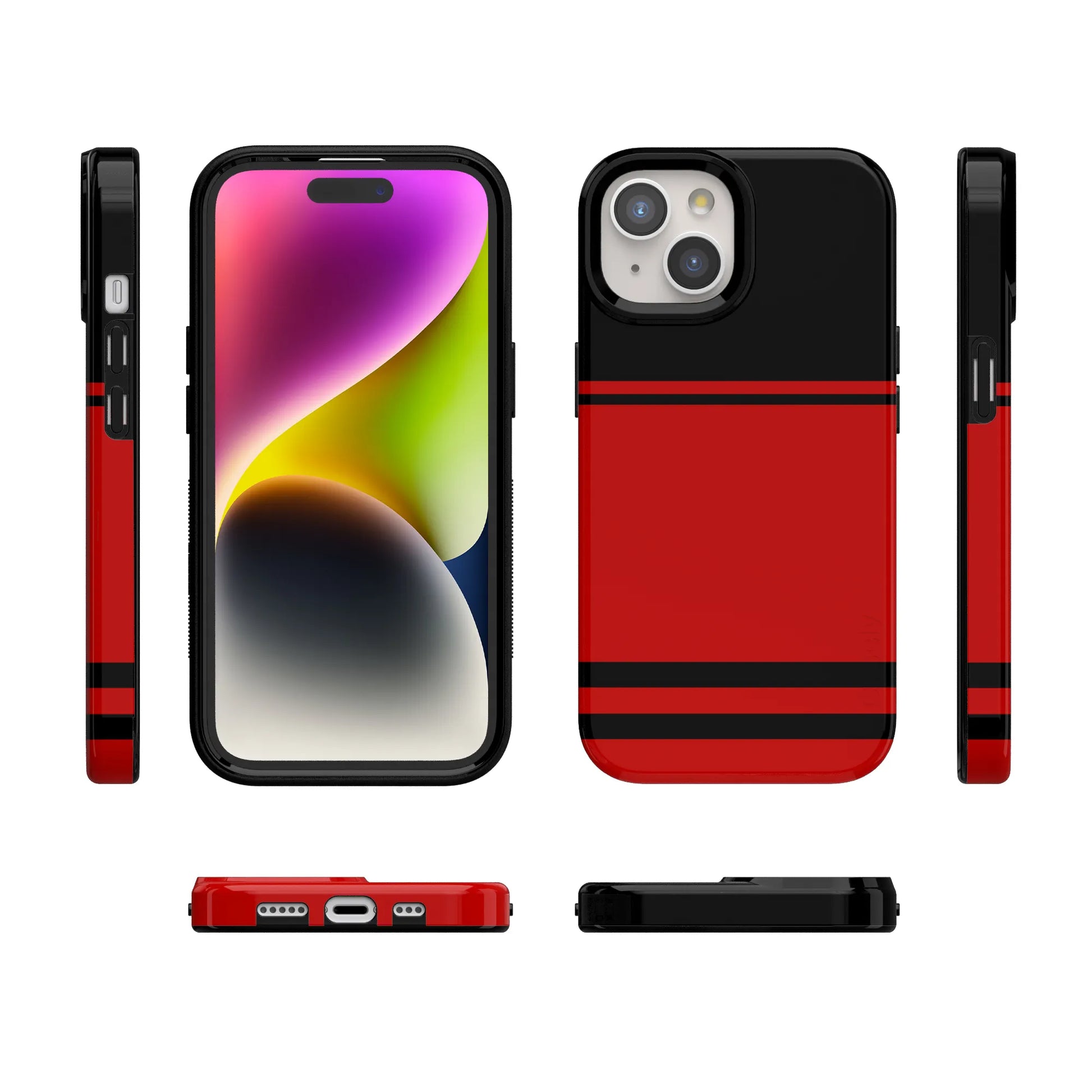 Storm Warning | Black & Red Stripes Case