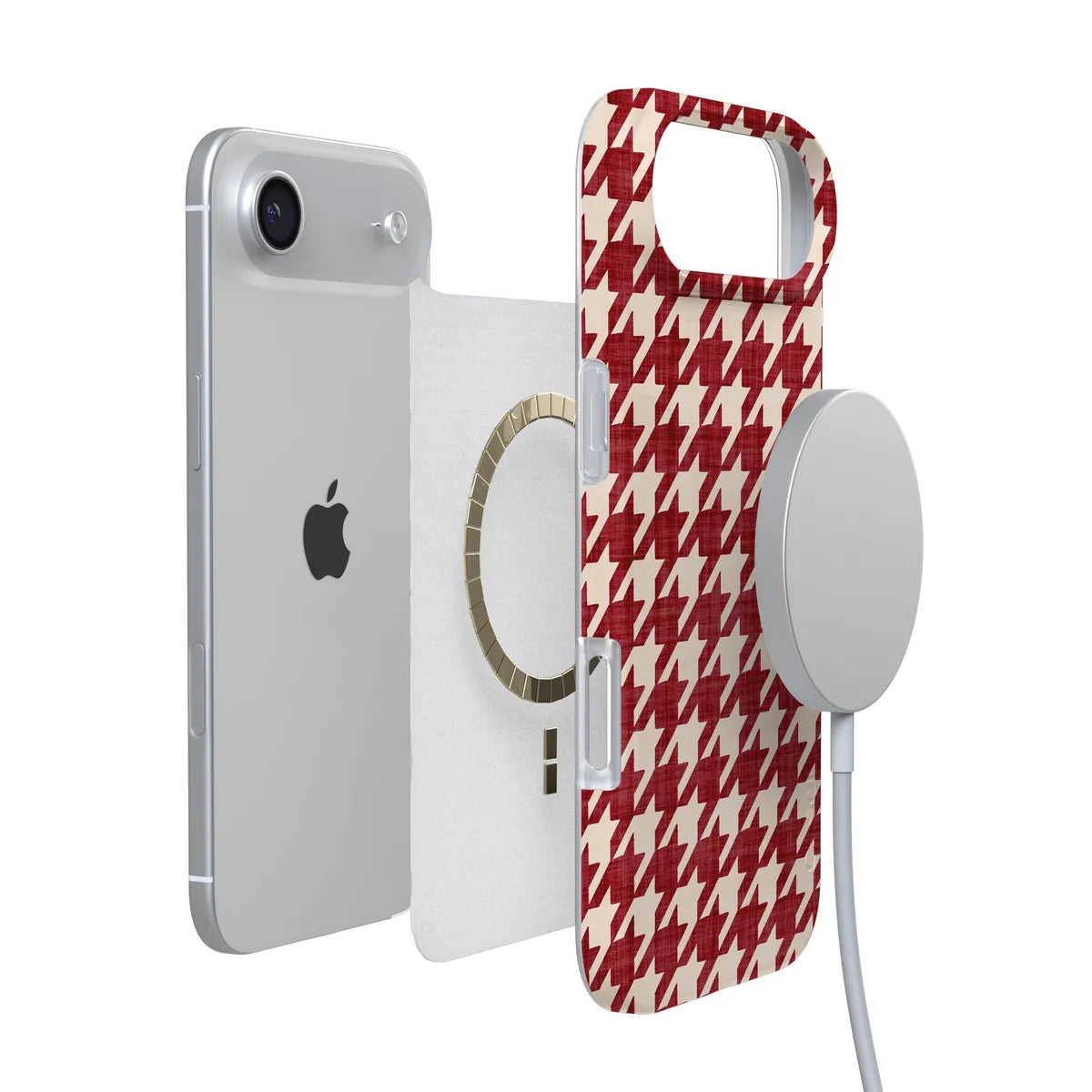 Scarlet Stitch | Red Houndstooth Case