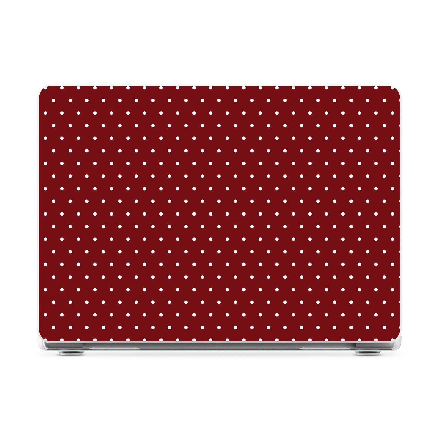 On the Dot | Maroon Polka Dot Laptop Shell - 14" MacBook Pro