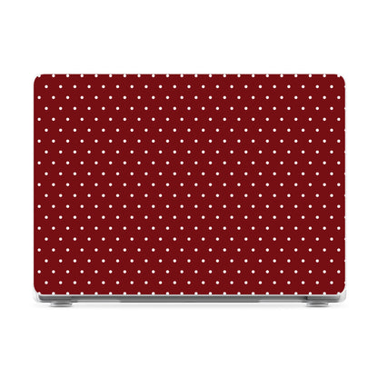 On the Dot | Maroon Polka Dot Laptop Shell - 14" MacBook Pro