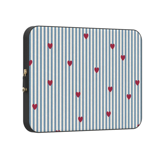 Love Lines | Blue Stripes Laptop Case