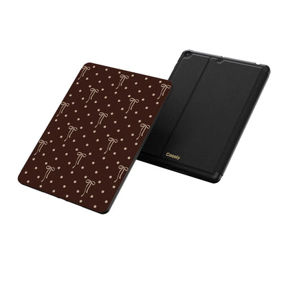 Teddy Bows | Brown Polka Dot iPad Case