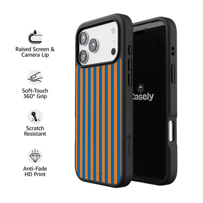 Go New York | Blue & Orange Stripes Case