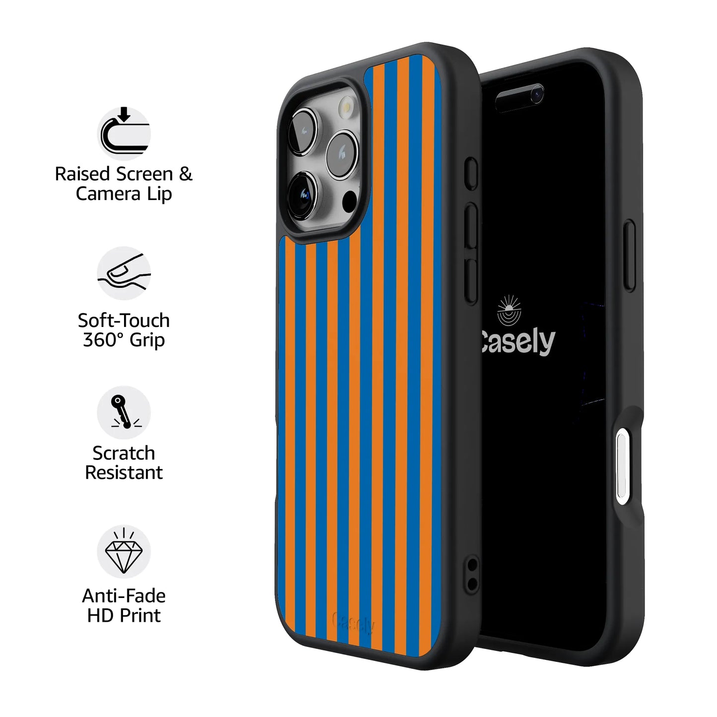Go New York | Blue & Orange Stripes Case