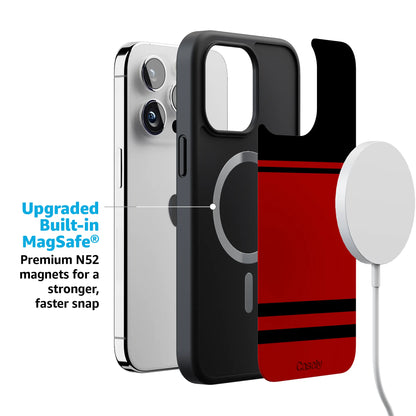 Storm Warning | Black & Red Stripes Case