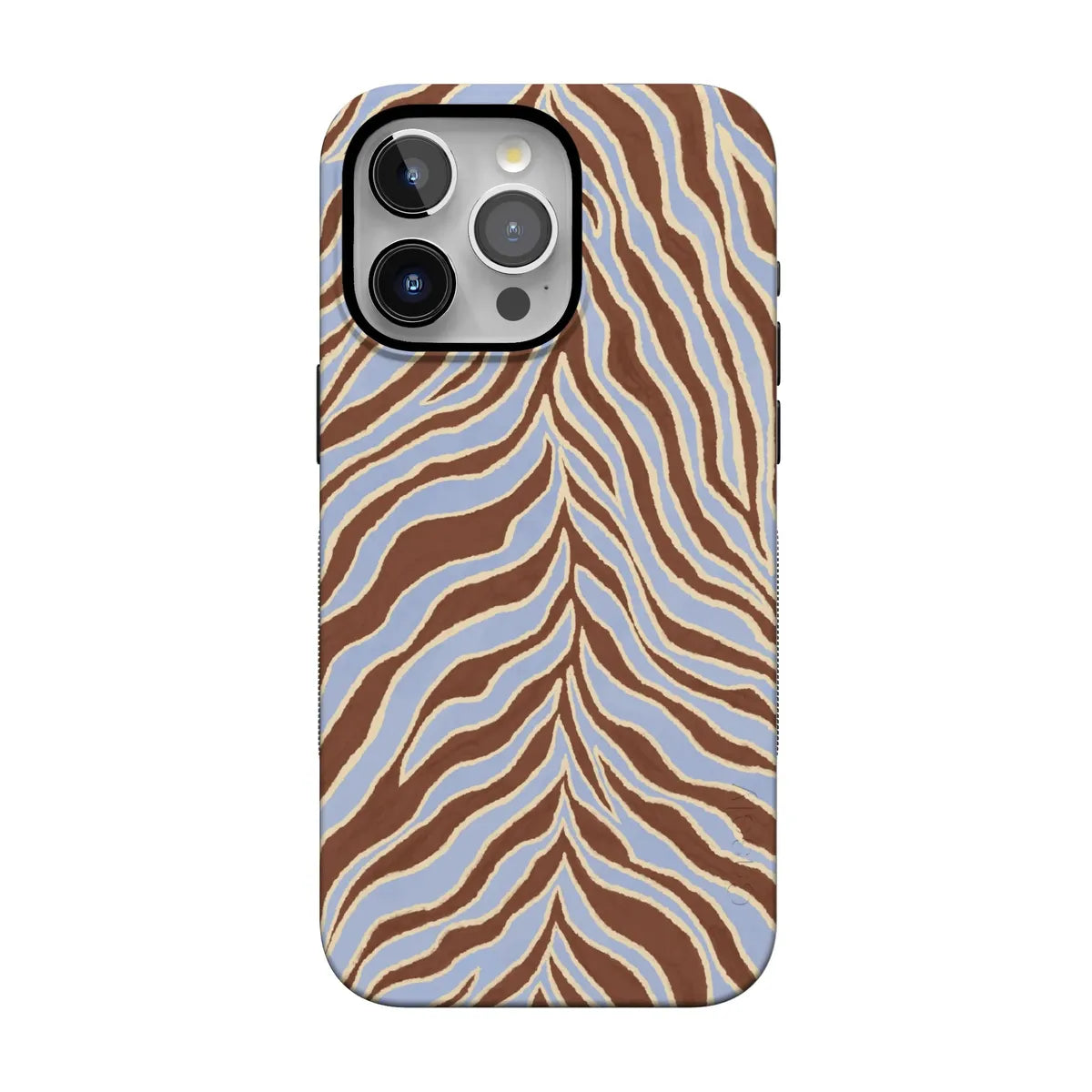 Untamed | Brown & Blue Zebra Case - iPhone 15 Pro