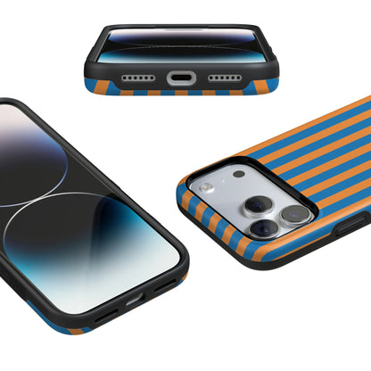 Go New York | Blue & Orange Stripes Case