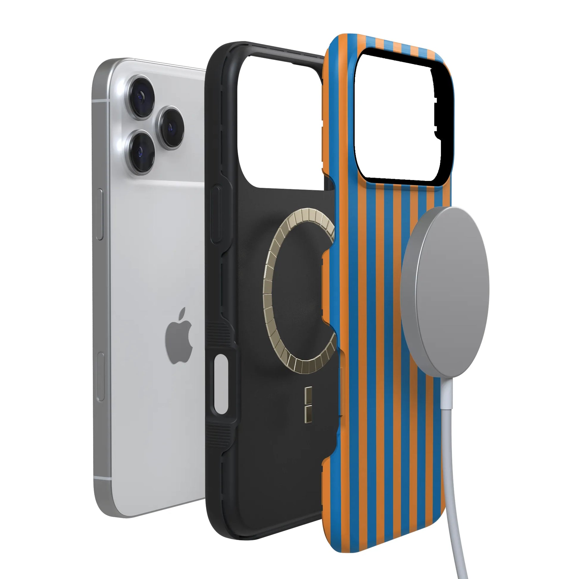 Go New York | Blue & Orange Stripes Case