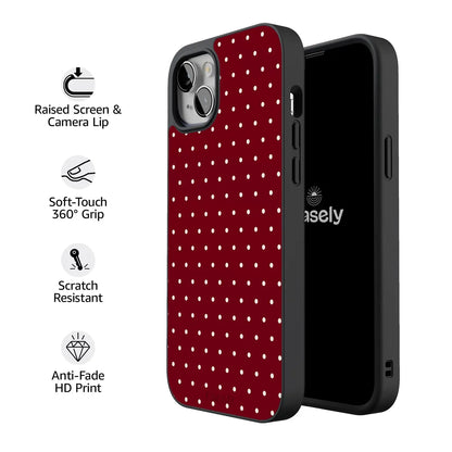 On the Dot | Maroon Polka Dot Case
