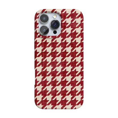 Scarlet Stitch | Red Houndstooth Case