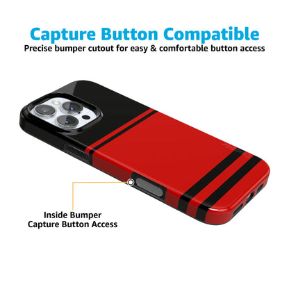 Storm Warning | Black & Red Stripes Case