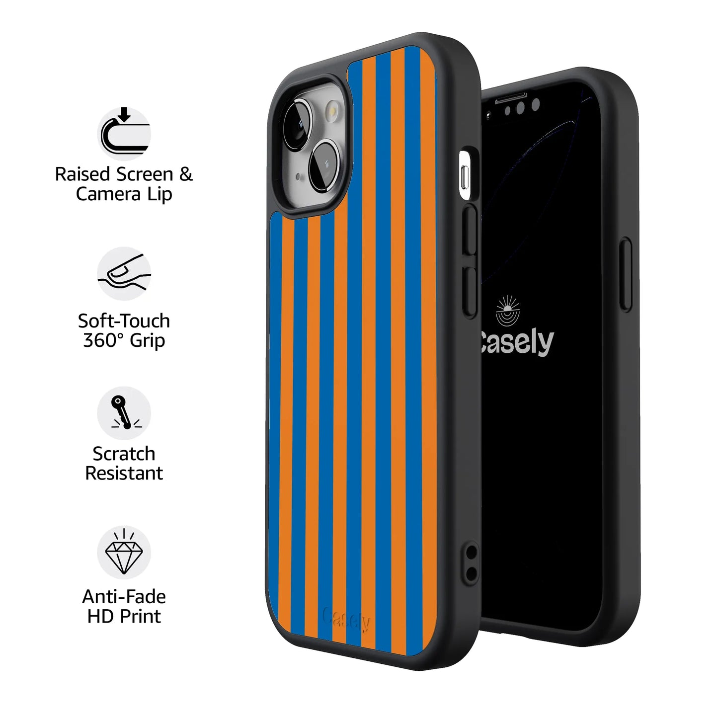 Go New York | Blue & Orange Stripes Case