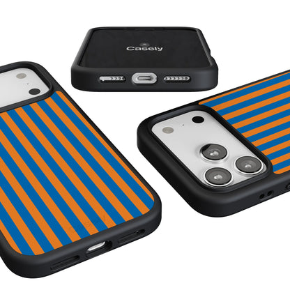 Go New York | Blue & Orange Stripes Case