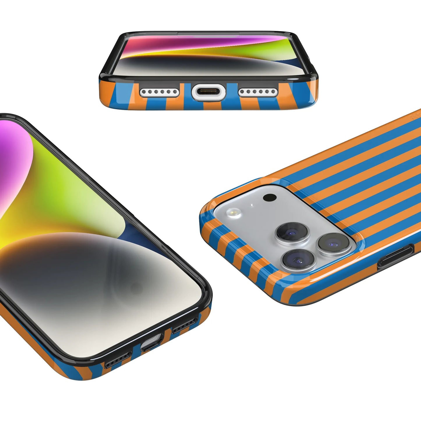 Go New York | Blue & Orange Stripes Case