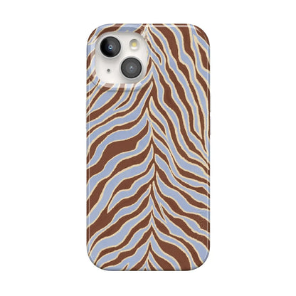 Untamed | Brown & Blue Zebra Case - iPhone 13
