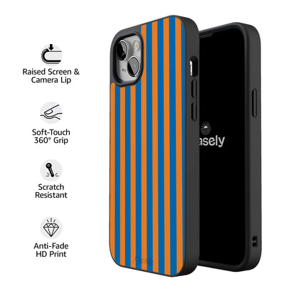 Go New York | Blue & Orange Stripes Case