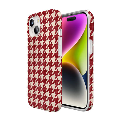 Scarlet Stitch | Red Houndstooth Case