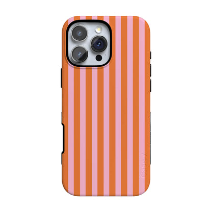 Perfect Stripes | Orange & Pink Stripes Case - iPhone 16 Pro