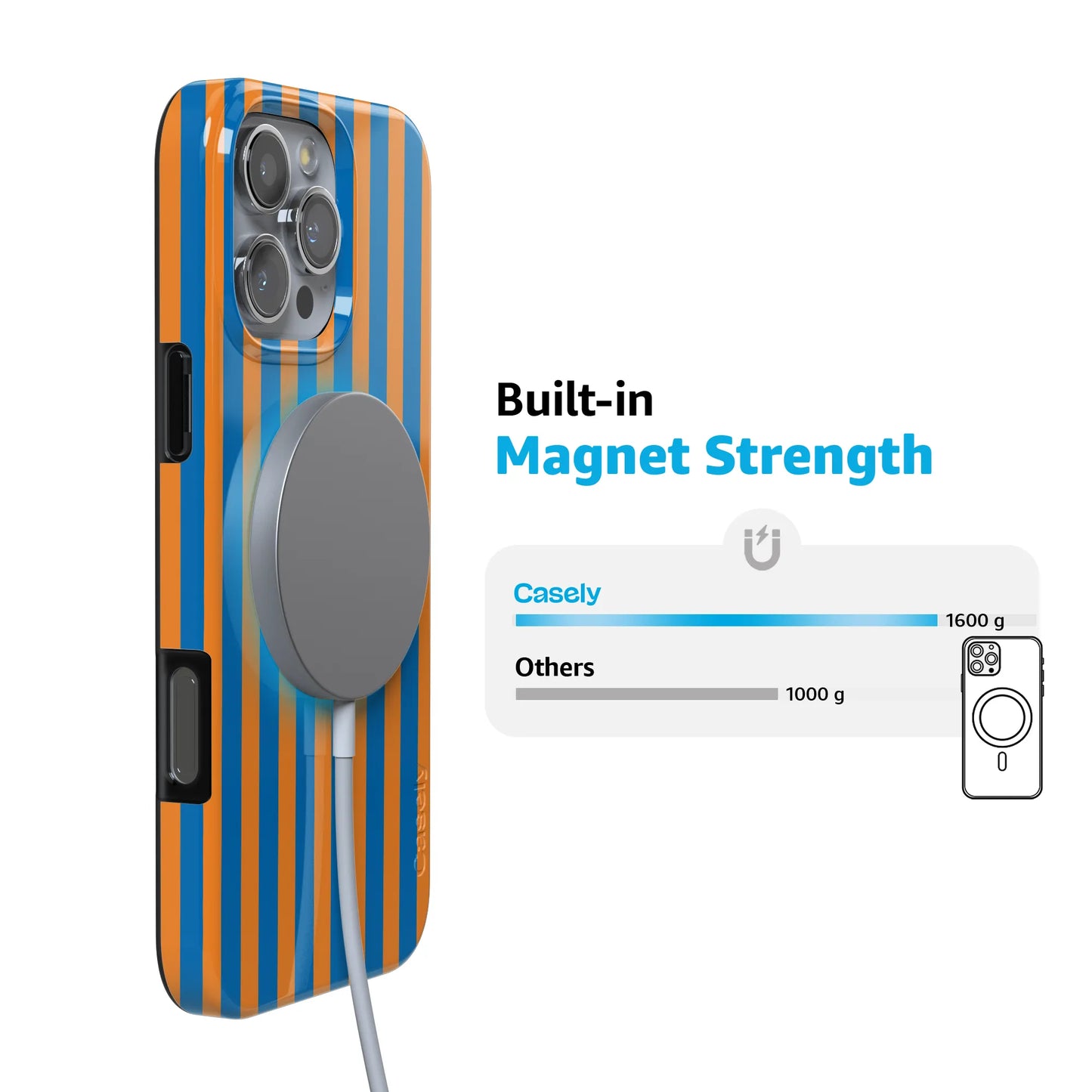 Go New York | Blue & Orange Stripes Case