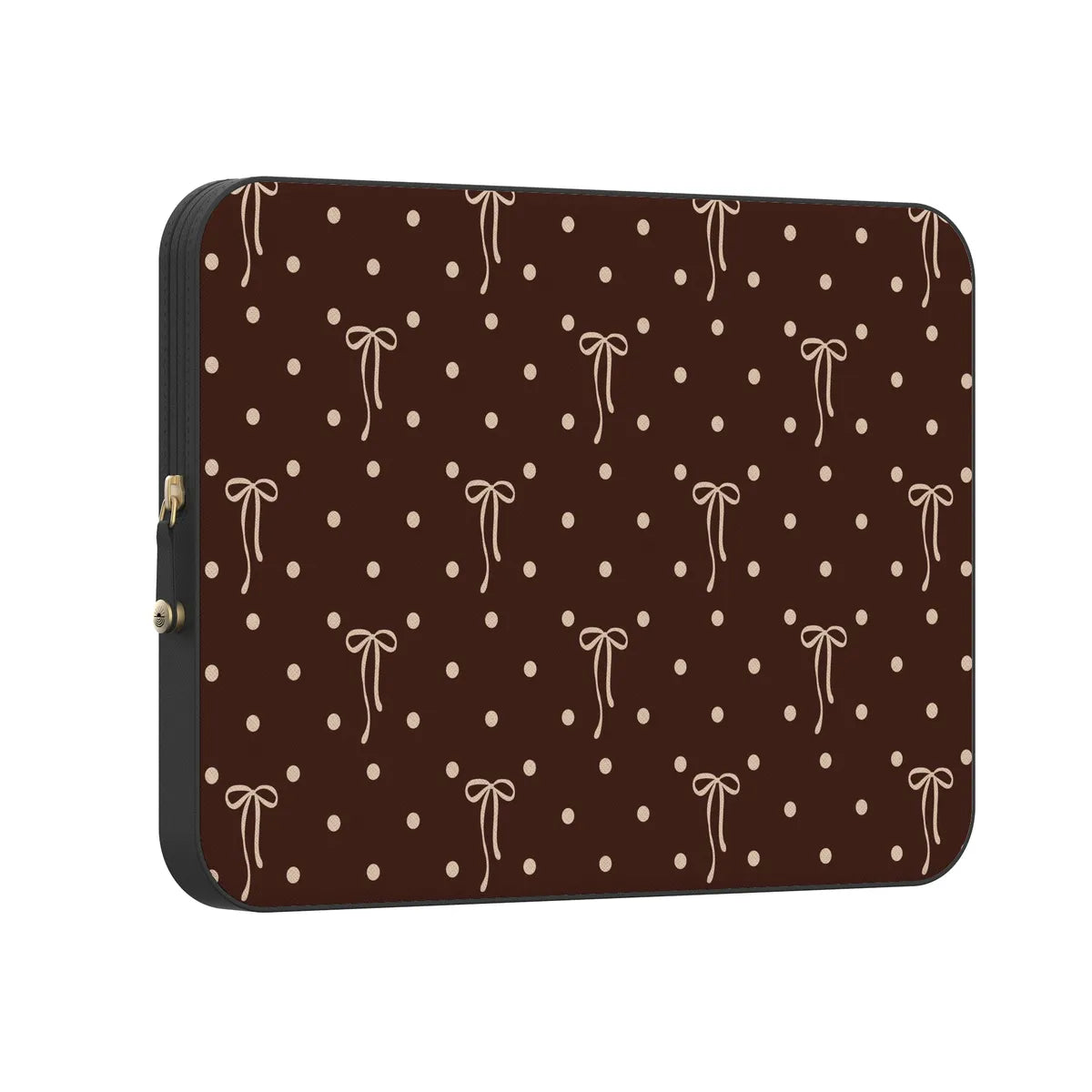 Teddy Bows | Brown Polka Dot Laptop Case