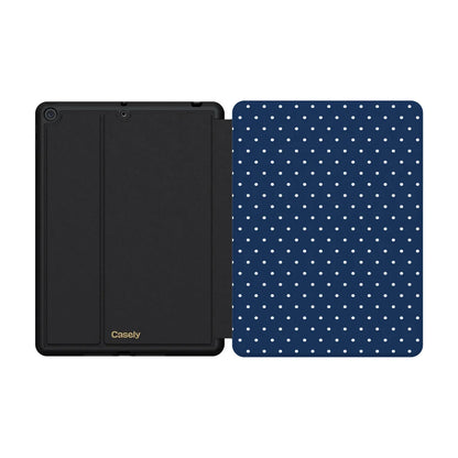 On the Dot | Navy Polka Dot iPad Case