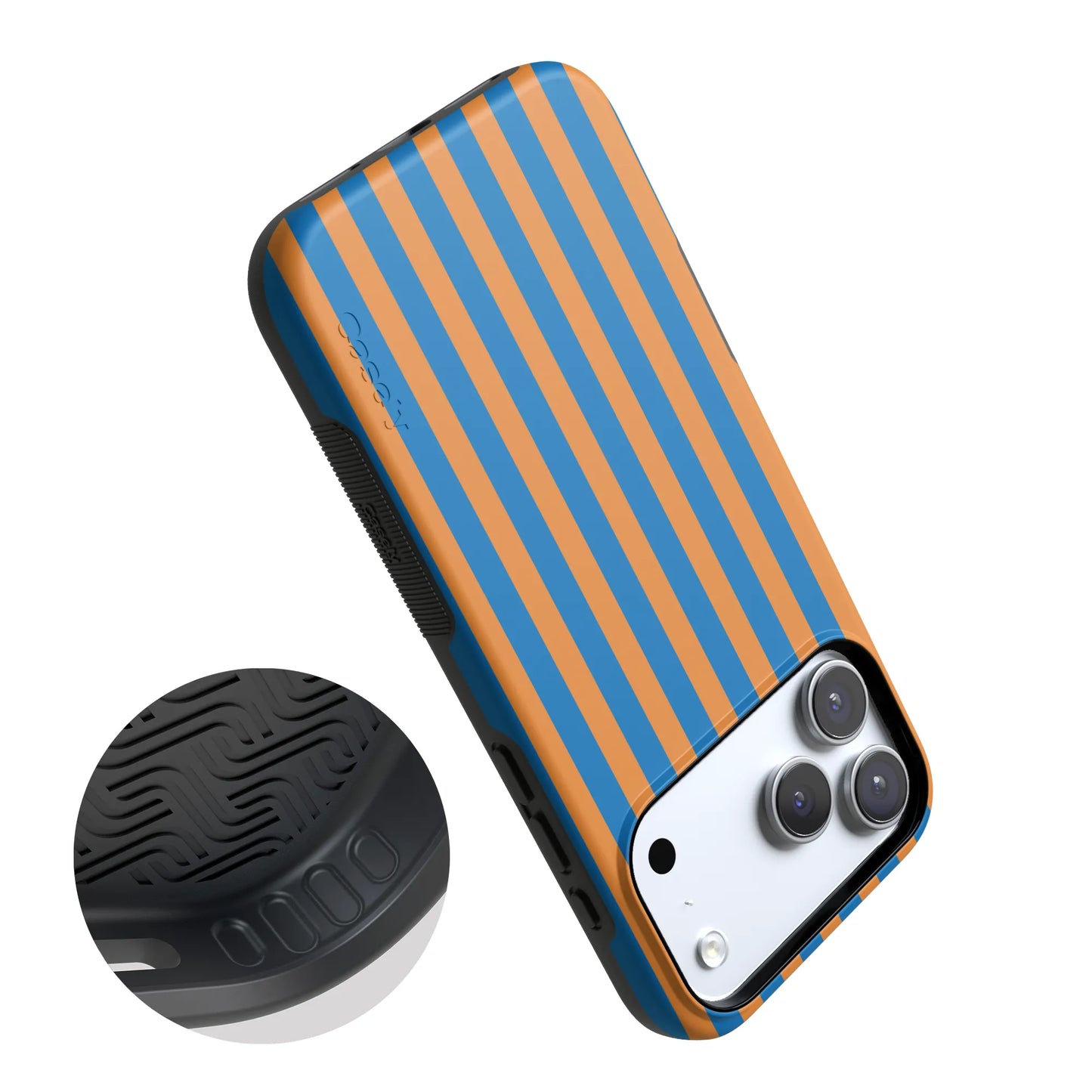 Go New York | Blue & Orange Stripes Case