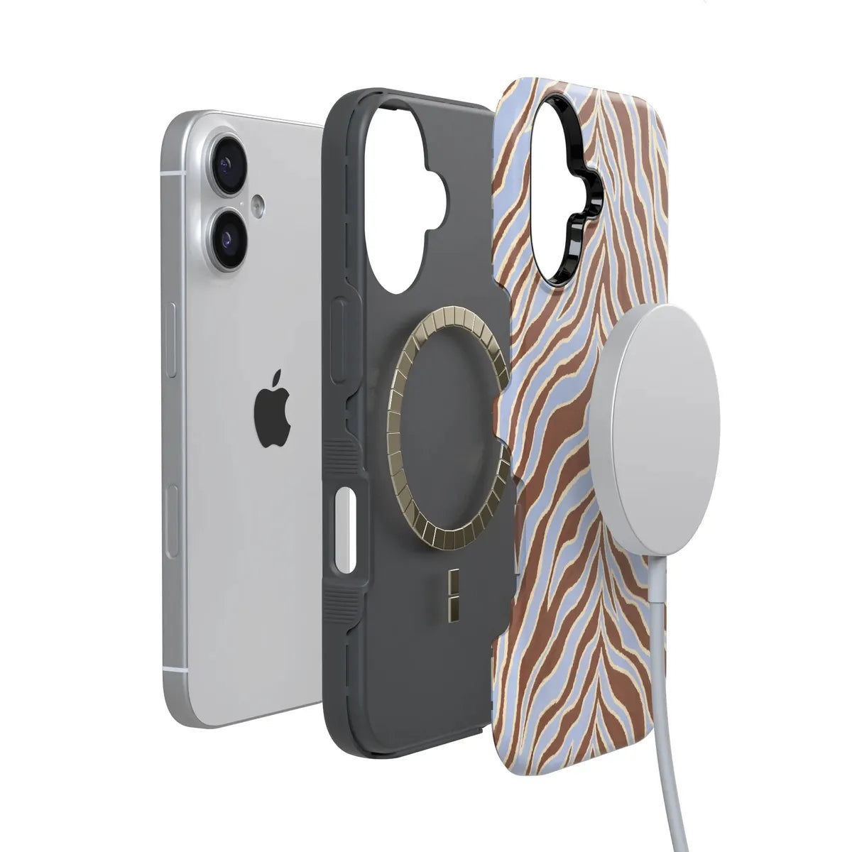 Untamed | Brown & Blue Zebra Case