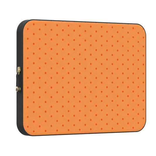 On the Dot | Orange Polka Dot Laptop Case